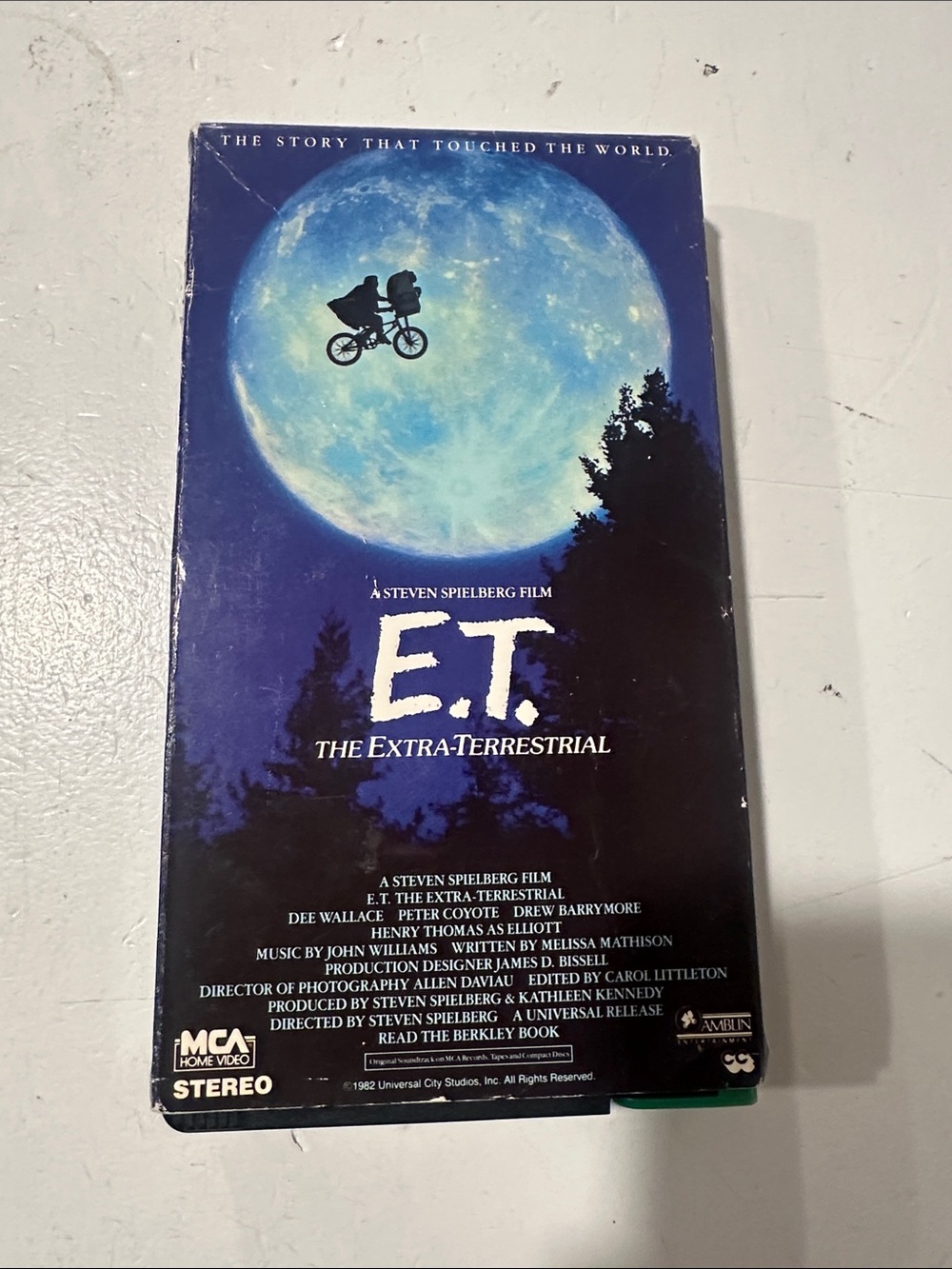 E.T. The Extra-Terrestrial VHS Movie Tape - Classic Blue Cover